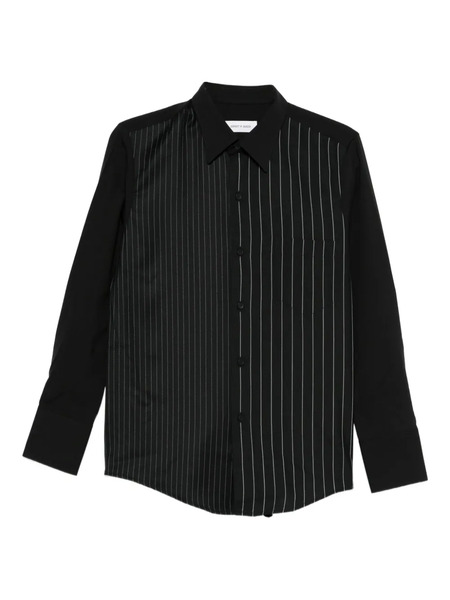  Ernest W. Baker Pinstripe Patch-pocket Shirt - Black 