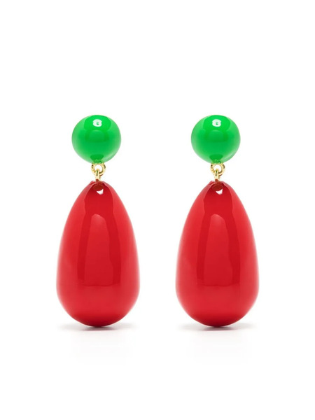 Eshvi Drop-design Earrings - Red 