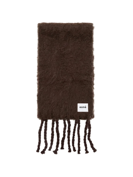  Esmé Logo-patch Scarf - Brown 
