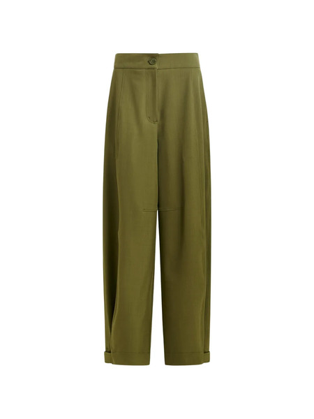  Essentiel Antwerp Barrel-leg Pleated Trousers - Green 