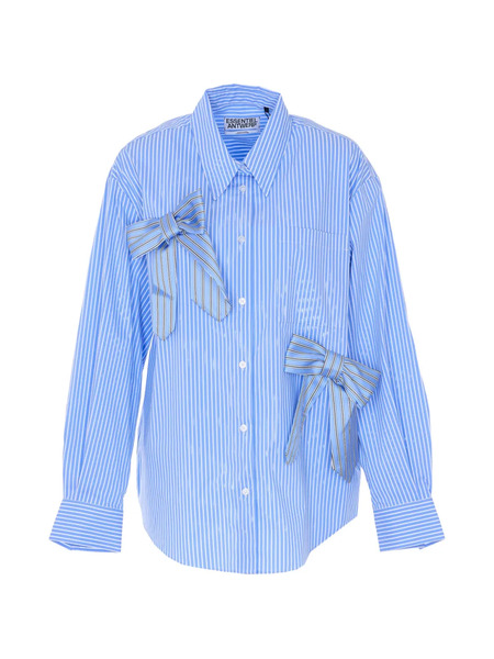  Essentiel Antwerp Bow Striped Shirt - Blue 