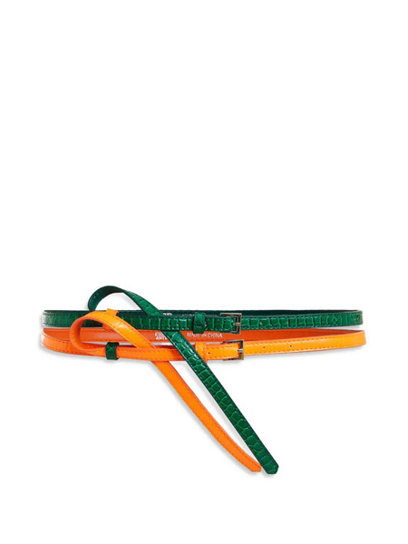  Essentiel Antwerp Colour-block Stacked Belt - Green 