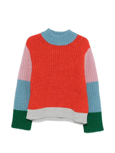  Essentiel Antwerp Colour-block Sweater - Red 