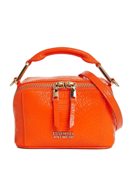  Essentiel Antwerp Croco-effect Zipped Tote Bag - Orange 