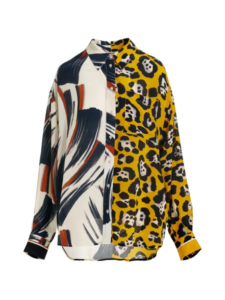  Essentiel Antwerp Double-pattern Shirt - Yellow 