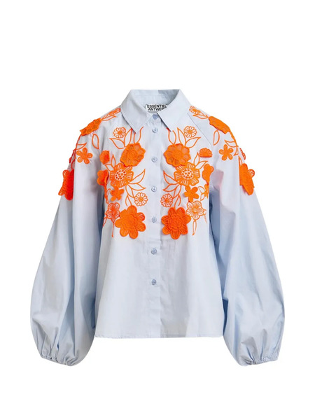  Essentiel Antwerp Floral Embellished Shirt - Blue 