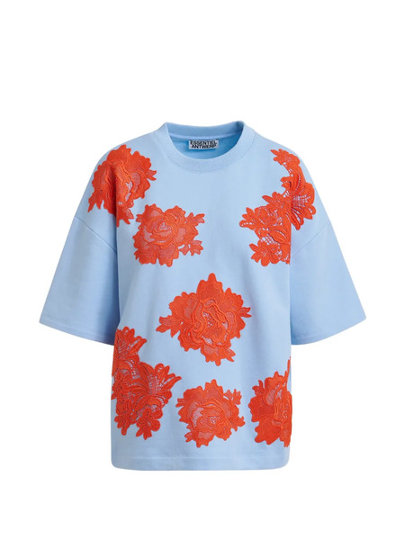  Essentiel Antwerp Floral-pattern T-shirt - Blue 
