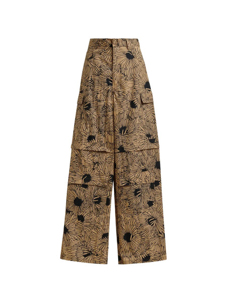  Essentiel Antwerp Floral-print Cargo Pants - Neutrals 