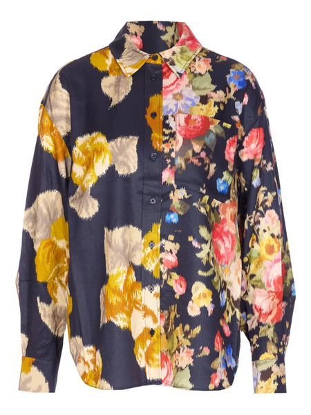  Essentiel Antwerp Floral-print Shirt - Blue 