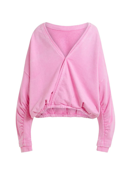  Essentiel Antwerp Gathered-waist Sweatshirt - Pink 