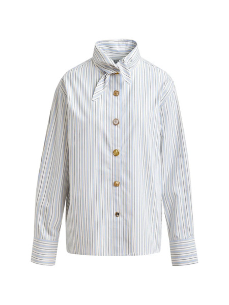  Essentiel Antwerp Jomato Striped-pattern Button Shirt - White 