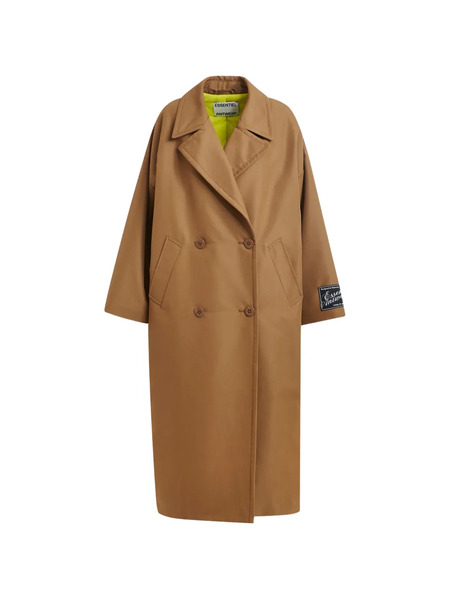  Essentiel Antwerp Logo-patch Double-breasted Coat - Brown 