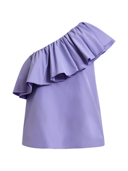  Essentiel Antwerp One-shoulder Ruffled Blouse - Purple 