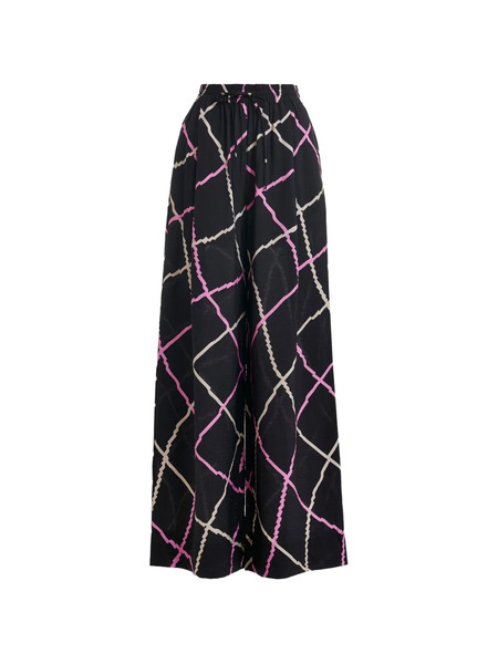  Essentiel Antwerp Patterned Drawstring Trousers - Black 