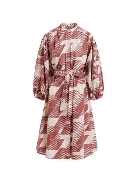  Essentiel Antwerp Patterned Midi Dress - Brown 