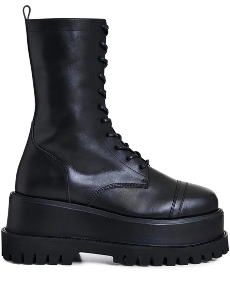  Essentiel Antwerp Platform Lace-up Combat Boots - Black 