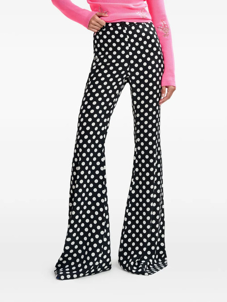  Essentiel Antwerp Polka-dot Flared Trousers - Black 