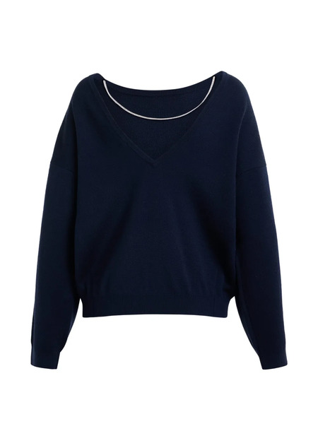  Essentiel Antwerp Rhinestone-strap Sweater - Blue 