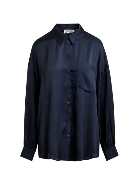  Essentiel Antwerp Ruffle-sleeve Shirt - Blue 