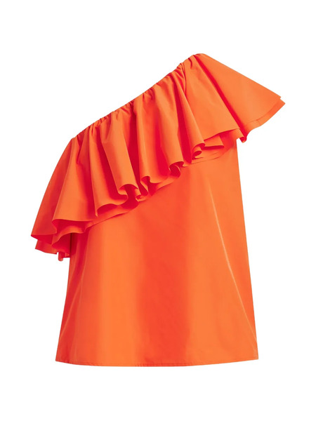  Essentiel Antwerp Ruffled Asymmetric Blouse - Orange 