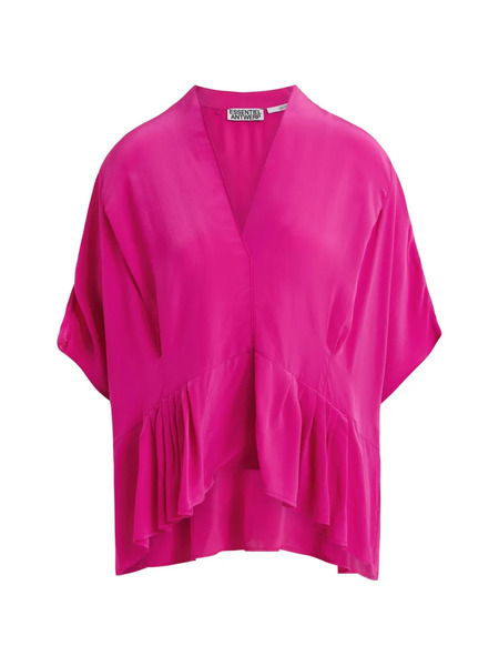  Essentiel Antwerp Ruffled-hem Blouse - Pink 