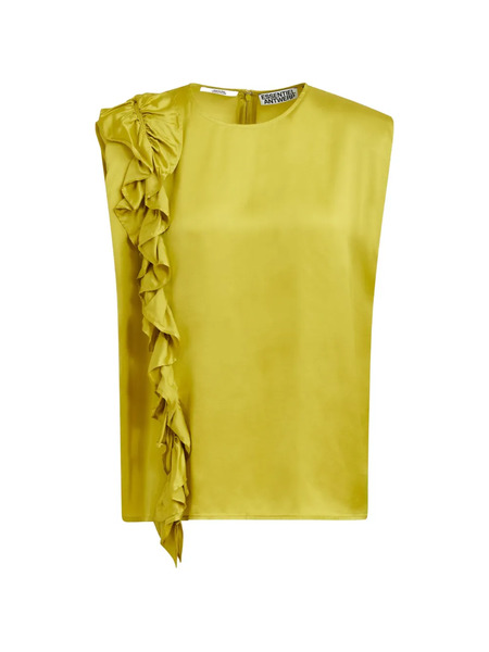  Essentiel Antwerp Ruffled-trim Sleeveless Blouse - Yellow 