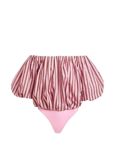  Essentiel Antwerp Striped Embellished Blouse - Pink 
