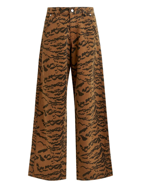  Essentiel Antwerp Tiger-print Jeans - Brown 