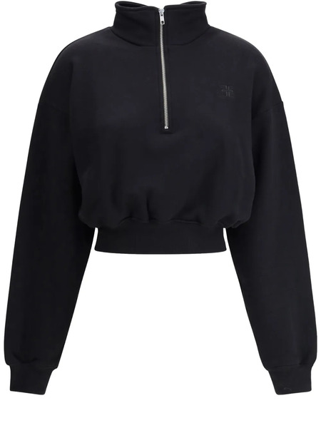  éterne Cropped High-neck Sweatshirt - Black 
