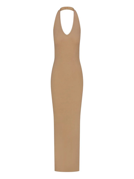  Eterne Halter Maxi Dress - Neutrals 