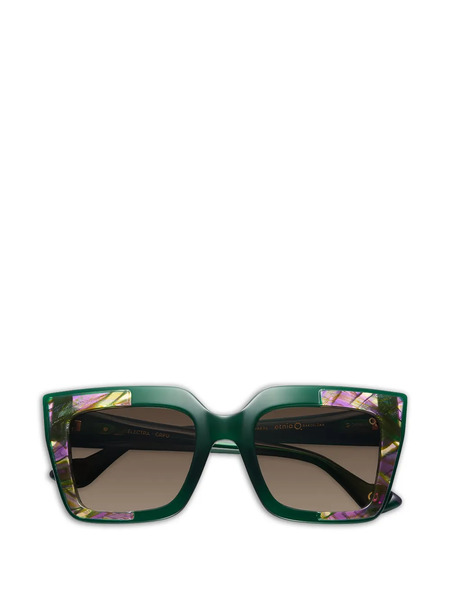  Etnia Barcelona Patterned Square-frame Sunglasses - Green 