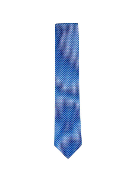  Eton Geometric Silk Tie - Blue 