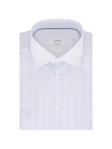  Eton Stripe-pattern Shirt - Blue 