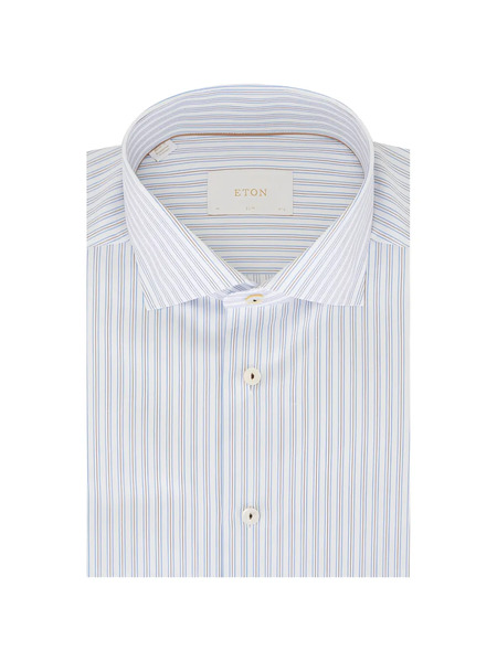  Eton Striped Shirt - White 