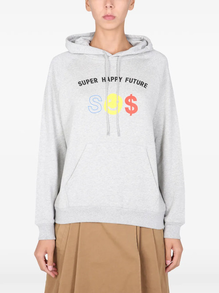  être Cécile Graphic-print Hoodie - Grey 
