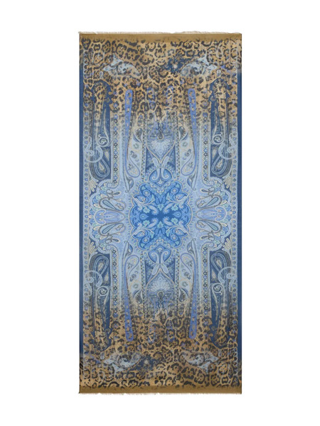  Etro Animal-print Scarf - Blue 