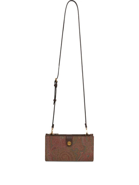  Etro Arnica Paisley Shoulder-strap Wallet - Brown 