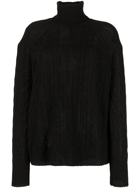  Etro Cable-knit Roll-neck Jumper - Black 
