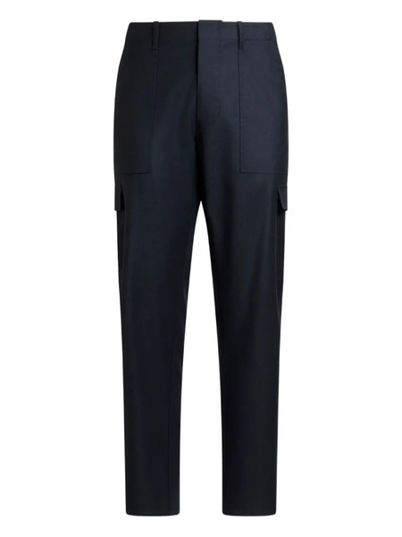  Etro Cargo-pocket Wool Regular Trousers - Blue 
