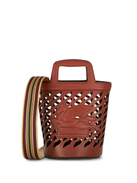  Etro Coffa Leather Bucket Bag - Brown 