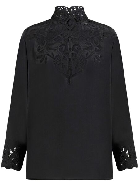  Etro Crepe De Chine Blouse - Black 