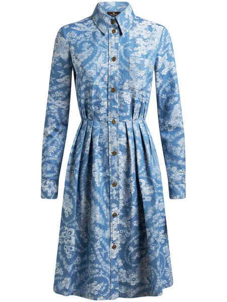  Etro Denim Shirt Dress - Blue 