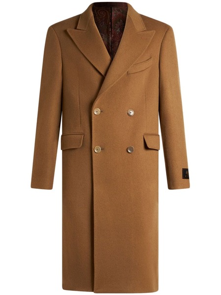  Etro Double-breasted Cashmere Coat - Brown 