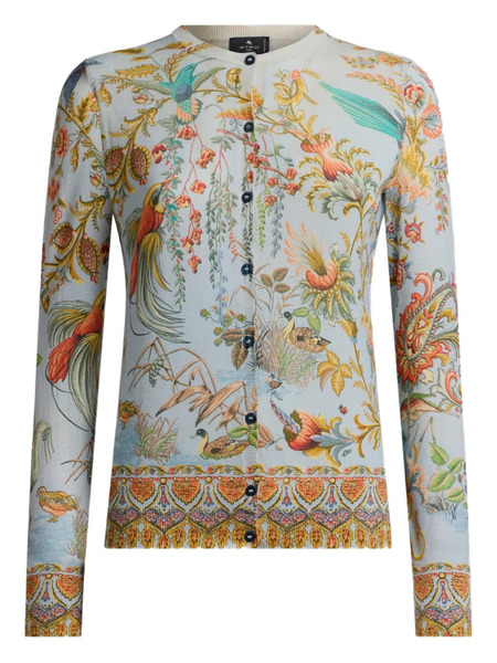  Etro Embellished-motif Cardigan - Blue 