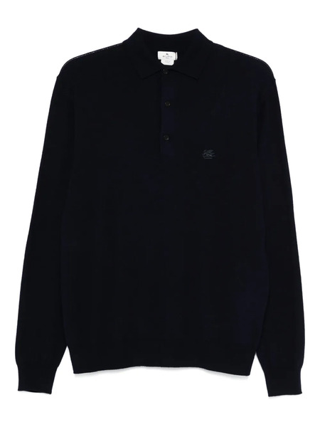  Etro Embroidered-logo Polo Shirt - Blue 