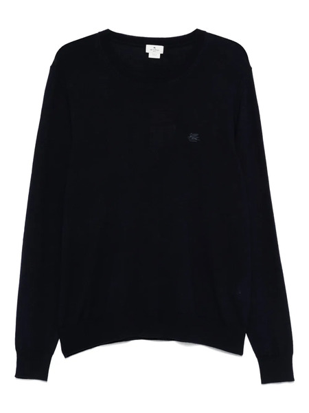  Etro Embroidered-logo Sweater - Blue 