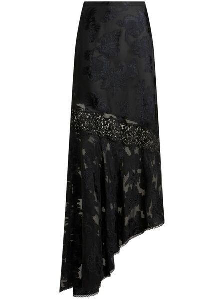  Etro Fil-coupé Chiffon Maxi Skirt - Black 