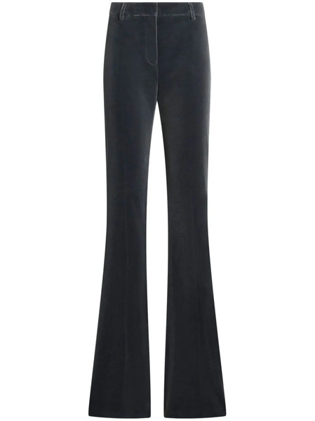  Etro Flared Velvet Trousers - Grey 
