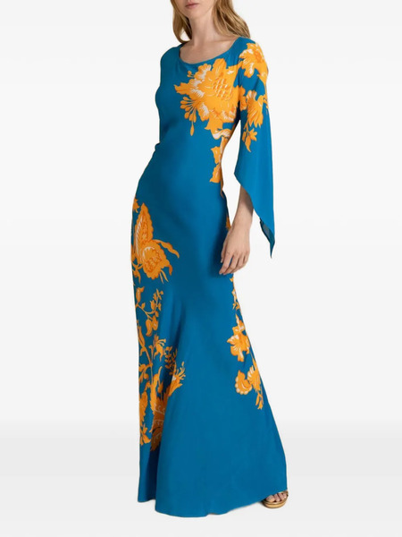  Etro Floral Beach Maxi Dress - Blue 