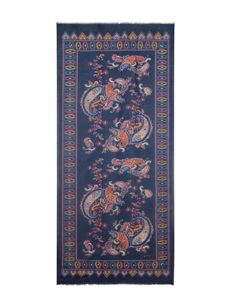  Etro Floral Paisley Scarf - Blue 